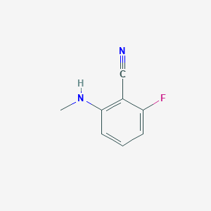 molecular formula C8H7FN2 B1315420 2-Fluoro-6-(methylamino)benzonitrile CAS No. 96783-85-6
