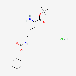 molecular formula C18H29ClN2O4 B1315429 (S)-tert-Butyl 2-amino-6-(((benzyloxy)carbonyl)amino)hexanoate hydrochloride CAS No. 5978-22-3