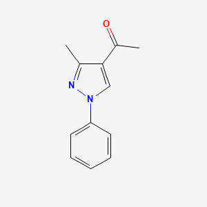molecular formula C12H12N2O B1315436 1-(3-methyl-1-phenyl-1H-pyrazol-4-yl)ethanone CAS No. 105223-85-6