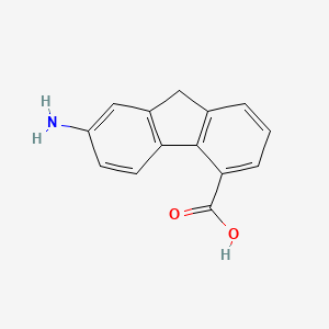 molecular formula C14H11NO2 B13154482 7-Amino-9H-fluorene-4-carboxylic acid CAS No. 917615-38-4