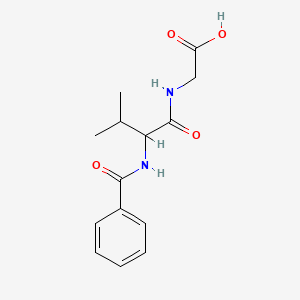 molecular formula C14H18N2O4 B1315453 Glycine, N-(N-benzoyl-DL-valyl)- CAS No. 138738-22-4