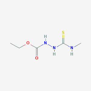 molecular formula C5H11N3O2S B1315468 Hydrazinecarboxylic acid, 2-[(methylamino)thioxomethyl]-, ethyl ester CAS No. 53065-50-2
