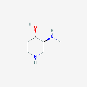 molecular formula C6H14N2O B13154728 (3S,4S)-3-(Methylamino)piperidin-4-ol 