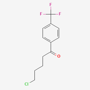 molecular formula C12H12ClF3O B1315486 5-Chloro-1-oxo-1-(4-trifluoromethylphenyl)pentane CAS No. 343968-74-1