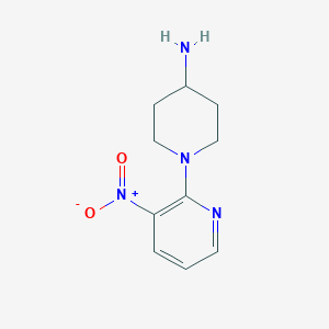 molecular formula C10H14N4O2 B1315490 1-(3-Nitropyridin-2-YL)piperidin-4-amine CAS No. 412355-85-2