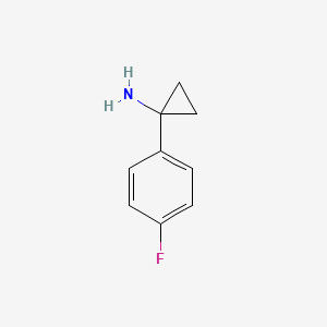 molecular formula C9H10FN B1315491 1-(4-Fluorophenyl)cyclopropanamine CAS No. 474709-83-6