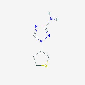 molecular formula C6H10N4S B13154969 1-(Thiolan-3-yl)-1H-1,2,4-triazol-3-amine 