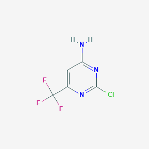 molecular formula C5H3ClF3N3 B1315504 2-Chloro-6-(trifluoromethyl)pyrimidin-4-amine CAS No. 85730-36-5