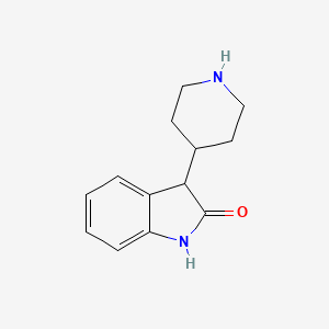 molecular formula C13H16N2O B1315506 3-(Piperidin-4-yl)indolin-2-one CAS No. 72831-89-1