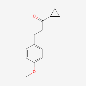 molecular formula C13H16O2 B1315514 Cyclopropyl 2-(4-methoxyphenyl)ethyl ketone CAS No. 87141-66-0