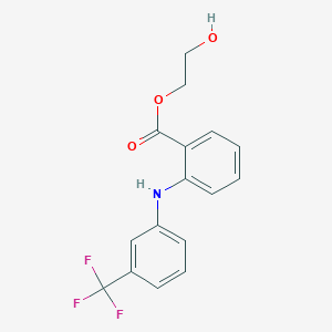 molecular formula C16H14F3NO3 B1315525 2-Hydroxyethyl 2-((3-(trifluoromethyl)phenyl)amino)benzoate CAS No. 32508-98-8