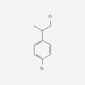 molecular formula C9H10Br2 B13155311 1-Bromo-4-(1-bromopropan-2-yl)benzene 