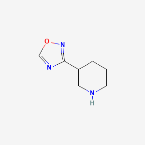 molecular formula C7H11N3O B13155397 3-(1,2,4-Oxadiazol-3-yl)piperidine 