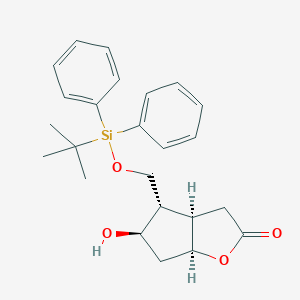 molecular formula C24H30O4Si B131555 (3aR,4S,5R,6aS)-4-(tert-Butyldiphenylsilyloxy)methyl-5-hydroxy-hexahydro-2H-cyclopenta[b]furan-2-one CAS No. 84786-80-1