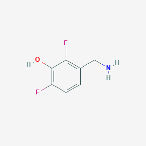 molecular formula C7H7F2NO B13155500 3-(Aminomethyl)-2,6-difluorophenol 
