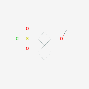 molecular formula C8H13ClO3S B13155529 3-Methoxyspiro[3.3]heptane-1-sulfonyl chloride 