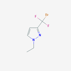 molecular formula C6H7BrF2N2 B13155599 3-(Bromodifluoromethyl)-1-ethyl-1H-pyrazole 