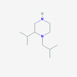 molecular formula C11H24N2 B13155634 1-(2-Methylpropyl)-2-(propan-2-yl)piperazine 