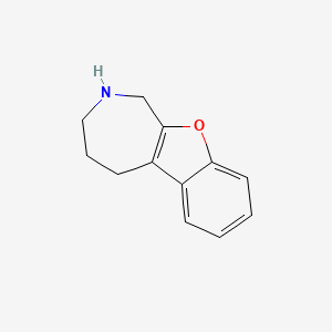 molecular formula C12H13NO B13155686 2,3,4,5-Tetrahydro-1H-benzofuro[2,3-c]azepine 