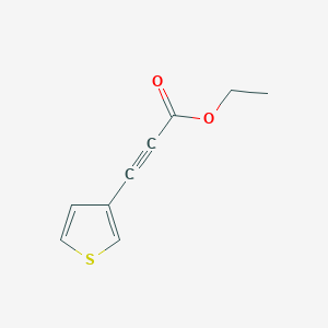 molecular formula C9H8O2S B13155755 Ethyl 3-(thiophen-3-yl)prop-2-ynoate 