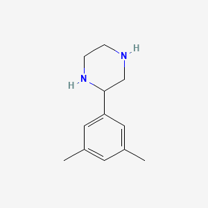 molecular formula C12H18N2 B13155827 2-(3,5-Dimethylphenyl)piperazine 