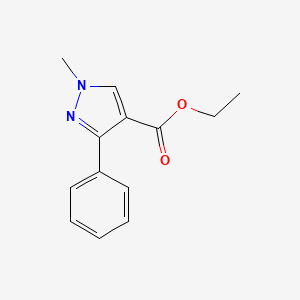molecular formula C13H14N2O2 B1315584 ethyl 1-methyl-3-phenyl-1H-pyrazole-4-carboxylate CAS No. 116344-31-1
