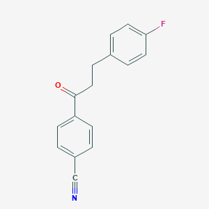 molecular formula C16H12FNO B131559 4'-CYANO-3-(4-FLUOROPHENYL)PROPIOPHENONE CAS No. 141892-93-5