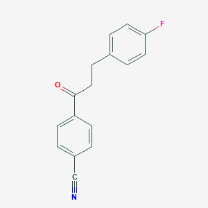 molecular formula C16H12FNO B131559 4-[3-(4-氟苯基)丙酰基]苯甲腈 CAS No. 141892-93-5