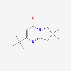 molecular formula C13H20N2O B13155901 2-tert-Butyl-7,7-dimethyl-4H,6H,7H,8H-pyrrolo[1,2-a]pyrimidin-4-one 