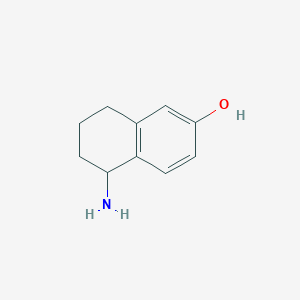 molecular formula C10H13NO B1315591 5-Amino-5,6,7,8-tetrahydronaphthalen-2-ol CAS No. 765861-94-7