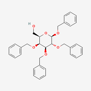 molecular formula C34H36O6 B1315592 1,2,3,4-Tetra-O-benzyl-b-D-galactopyranoside 