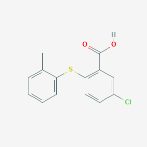 molecular formula C14H11ClO2S B1315593 Benzoic acid, 5-chloro-2-[(2-methylphenyl)thio]- CAS No. 93288-98-3
