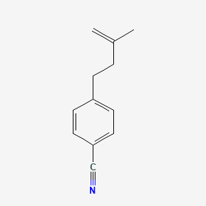 molecular formula C12H13N B1315594 4-(4-Cyanophenyl)-2-methyl-1-butene CAS No. 90433-26-4