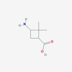 molecular formula C7H13NO2 B1315596 3-Amino-2,2-dimethylcyclobutanecarboxylic acid CAS No. 783260-98-0