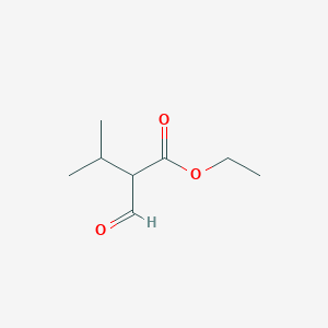 molecular formula C8H14O3 B1315604 Ethyl 2-formyl-3-methylbutanoate CAS No. 21474-92-0