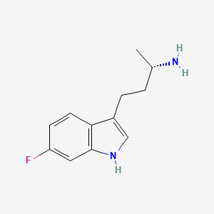 molecular formula C12H15FN2 B13156064 (2S)-4-(6-Fluoro-1H-indol-3-yl)butan-2-amine 