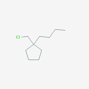 molecular formula C10H19Cl B13156078 1-Butyl-1-(chloromethyl)cyclopentane 