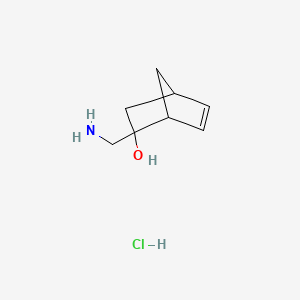 molecular formula C8H14ClNO B13156092 2-(Aminomethyl)bicyclo[2.2.1]hept-5-en-2-ol hydrochloride CAS No. 1955547-25-7