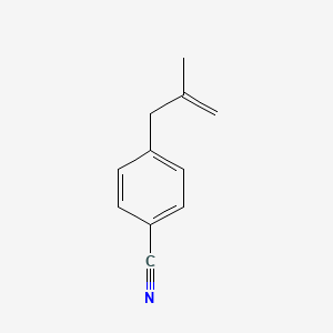 molecular formula C11H11N B1315610 3-(4-Cyanophenyl)-2-methyl-1-propene CAS No. 97780-97-7