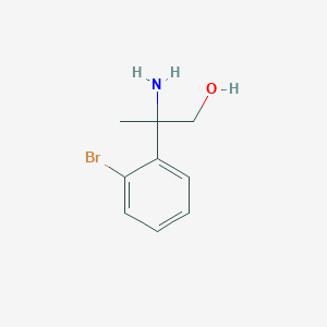 molecular formula C9H12BrNO B13156168 2-Amino-2-(2-bromophenyl)propan-1-ol 