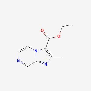 molecular formula C10H11N3O2 B1315619 Ethyl 2-methylimidazo[1,2-a]pyrazine-3-carboxylate CAS No. 87597-23-7
