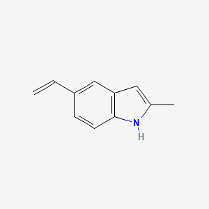 molecular formula C11H11N B13156272 5-ethenyl-2-methyl-1H-indole 