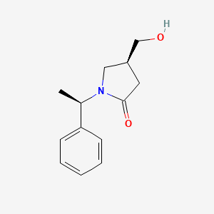 molecular formula C13H17NO2 B1315628 (S)-4-(羟甲基)-1-((R)-1-苯乙基)吡咯烷-2-酮 CAS No. 215183-32-7