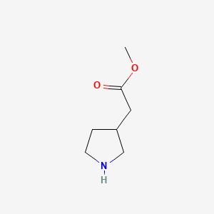 molecular formula C7H13NO2 B1315631 Methyl 2-(pyrrolidin-3-yl)acetate CAS No. 95274-14-9