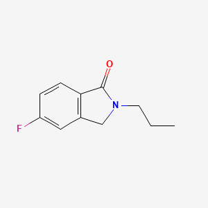 molecular formula C11H12FNO B13156394 5-Fluoro-2-propyl-2,3-dihydro-1H-isoindol-1-one 