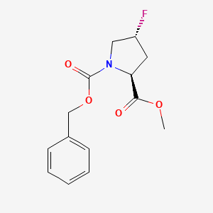 molecular formula C14H16FNO4 B1315660 (2S,4R)-1-benzyl-2-methyl-4-fluoropyrrolidine-1,2-dicarboxylate CAS No. 72180-24-6