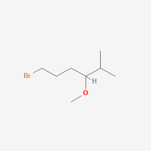 molecular formula C8H17BrO B13156677 1-Bromo-4-methoxy-5-methylhexane 