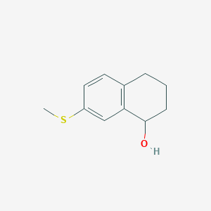 molecular formula C11H14OS B13156725 7-(Methylsulfanyl)-1,2,3,4-tetrahydronaphthalen-1-ol 