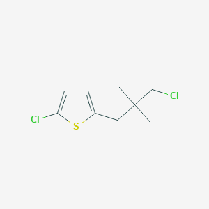 molecular formula C9H12Cl2S B13156934 2-Chloro-5-(3-chloro-2,2-dimethylpropyl)thiophene 