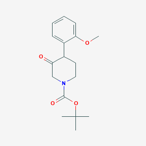 molecular formula C17H23NO4 B13157058 Tert-butyl 4-(2-methoxyphenyl)-3-oxopiperidine-1-carboxylate 